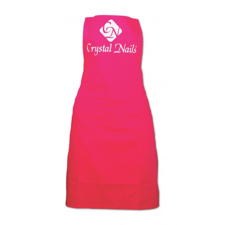 Zástěra Crystal Nails tištěné logo - růžová