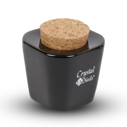 Dvouplášťová dóza na liquid s korkovou zátkou - ČERNÁ