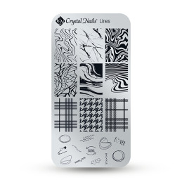 Crystal Nails - LINES - razítková destička