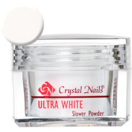 Crystal Nails Akrylový pudr Slower Ultra White Acrylic 100g ultra bílý