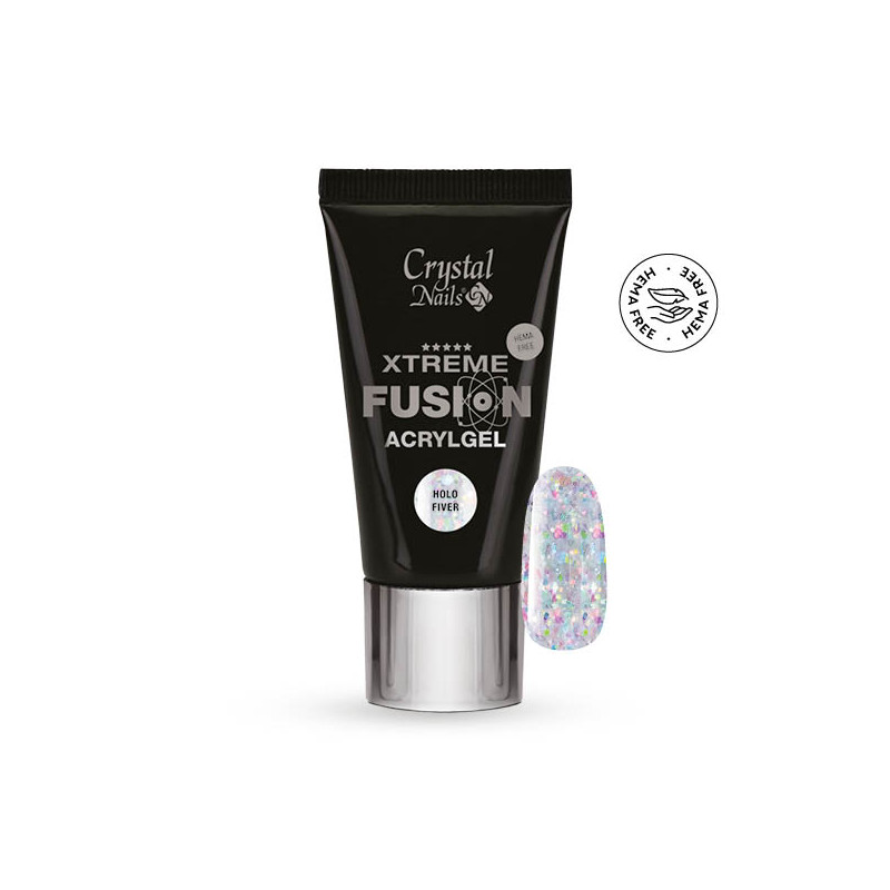 Crystal Nails - Fusion Gel HOLO FIVE 30g/27ml THF